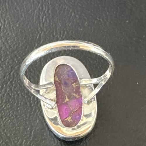 Southwestern Navajo Purple Mojave Turquoise Ring | Sterling Silver | Sz 10 | 15776
