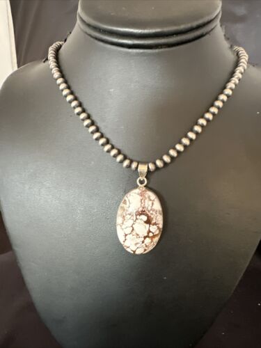 Navajo Wild Horse Necklace Pendant | Sterling Silver | Authentic Native American Handmade | 15730