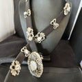 White Buffalo Turquoise Concha Belt | Navajo Sterling Silver | 50" Buckles | Authentic Native American Handmade | 15816