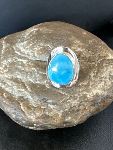 Sterling Silver Blue Kingman Turquoise Ring | Sz 7 | 17595