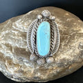 Men's Women's Dry Creek Turquoise Ring | Navajo Sterling Silver | Sz 9 | 15896