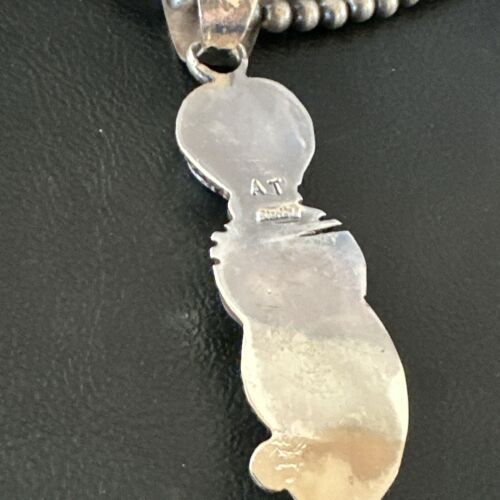 White Buffalo Turquoise & Sugilite Pendant | Navajo Pearls | Sterling Silver | Native American Handmade | 16871