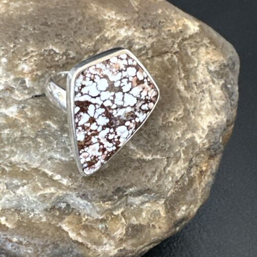 Men's & Women's Wild Horse Turquoise Ring | Navajo Sterling Silver | Sz 7 | Authentic Native American Handmade | 17259