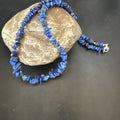 Men's Women's Lapis Lazuli Necklace | Navajo Sterling Silver | 20" | Authentic Native American Handmade | 17379