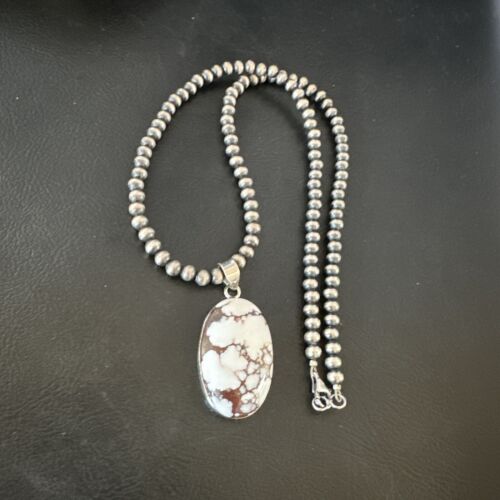 Navajo Wild Horse Necklace Pendant | Sterling Silver | Authentic Native American Handmade | 15719