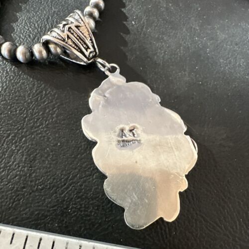 Navajo Wild Horse Necklace Pendant | Sterling Silver | Authentic Native American Handmade | 16982