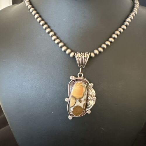 Navajo Wild Horse Necklace Pendant | Sterling Silver | Authentic Native American Handmade | 16941
