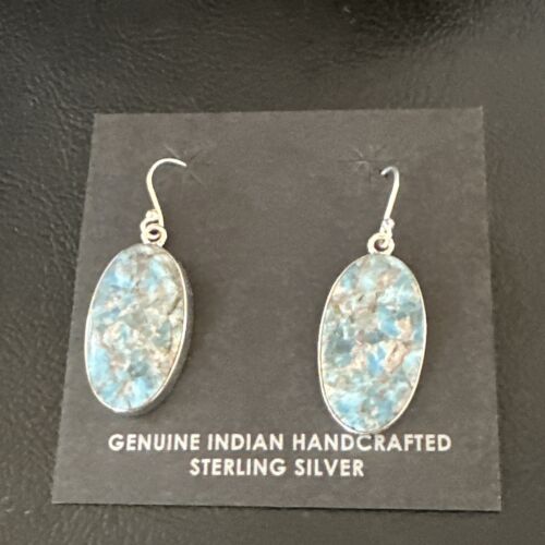 Blue Denim Lapis Dangle Earrings | Sterling Silver | 1" | 15794 - Masha USA
