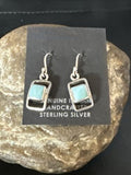 Navajo Blue Larimar Beads Dangle Earrings | Sterling Silver | Authentic Native American Handmade | 14928