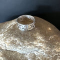 Navajo Stamped Sterling Silver Wide Band Ring | Sz 4.5 Pinky | Authentic Native American Handmade | 15296