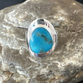 Navajo Blue Kingman Turquoise Ring | Sterling Silver | Sz 7 | Authentic Native American Handmade | 16592