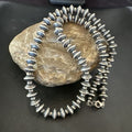 Navajo Pearl Sterling Silver Saucer Bead Necklace | Hand Strung 8mm | 19" | 17436