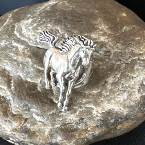 Navajo Pinky Horse Ring | Sterling Silver | Sz 4.5 | Authentic Native American Handmade | 15385