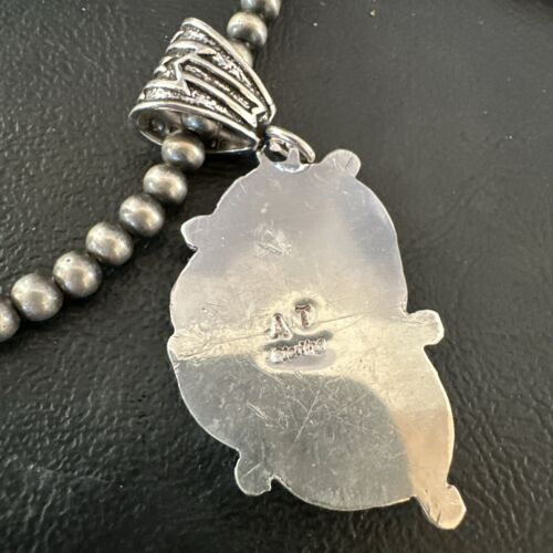 Navajo Wild Horse Necklace Pendant | Sterling Silver | Authentic Native American Handmade | 16941 - Masha USA