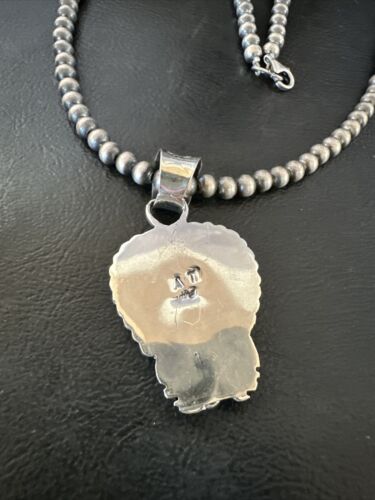 Navajo Orange Spiny Oyster Heart Pendant Necklace | Sterling Silver | Authentic Native American Handmade | 16421