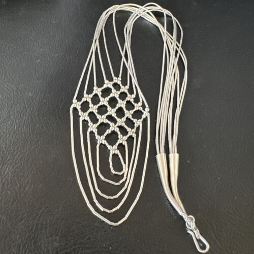 Heishi Liquid Sterling Silver 5-Strand Necklace | 20" | 15888