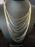 Graduated Bib Heishi Liquid Necklace | Sterling Silver | 20" | 17240