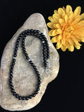 Black Onyx Navajo Necklace 18" | Sterling Silver | Authentic Native American Handmade | 10026