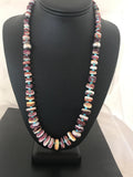 Purple Spiny Oyster Turquoise Bead Navajo Necklace | Sterling Silver | Authentic Native American Handmade | 08439
