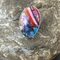 Blue Turquoise Spiny Oyster Southwestern Ring Size 6 | Sterling Silver | Authentic Native American Handmade | 18475