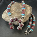 Purple Spiny Oyster Naja Pendant Turquoise Navajo Necklace | Sterling Silver | Authentic Native American Handmade | 18849