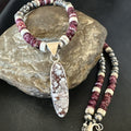Purple Spiny Oyster Wild Horse Pendant Navajo Necklace | Sterling Silver | Authentic Native American Handmade | 17796
