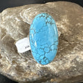 Blue Turquoise#8 Southwestern Ring Size 8 | Sterling Silver | Authentic Native American Handmade | 19749