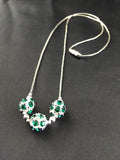 Girls Heishi Beads Pendant Navajo Necklace 17" | Sterling Silver | Authentic Native American Handmade | 10119