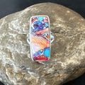 Blue Turquoise Spiny Oyster Southwestern Ring Size 7 | Sterling Silver | Authentic Native American Handmade | 18489