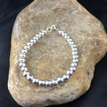 Navajo 7.75"Beads Bracelet | Sterling Silver | Authentic Native American Handmade | 90108