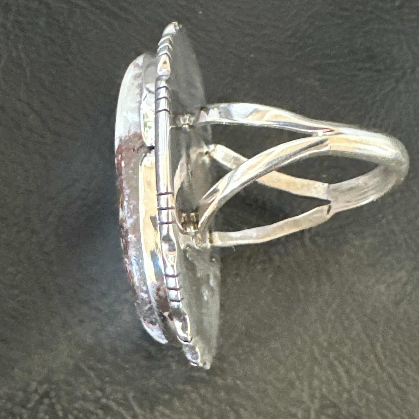Mens Womens Wild Horse Turquoise Navajo Sterling Silver Ring Size 9 18012