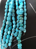 Turquoise Nugget Creek Form Beads Nacozari Set 16" | Authentic Native American Handmade | 10057