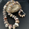27"Wild Horse Navajo Pearls Crazy Turquoise Necklace | Sterling Silver | Authentic Native American Handmade | 13887