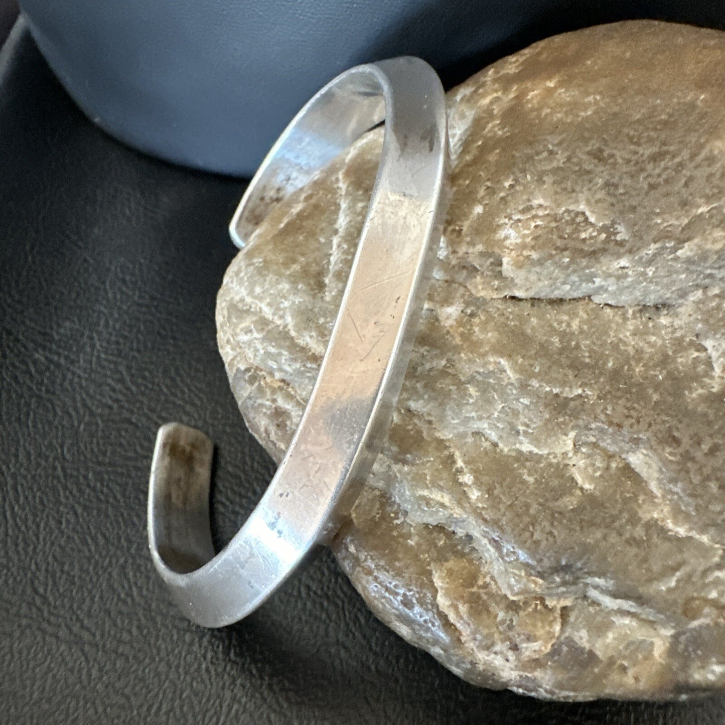 Old Pawn Navajo Cuff Bracelet Native American Sterling Silver 18124