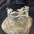 Men's Navajo Tufa Cast Cuff Bracelet | Sterling Silver | Authentic Native American Handmade | 17814