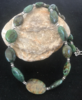 Men's Graduated Spider Web Turquoise Nugget Navajo Necklace 21" | Sterling Silver | Authentic Native American Handmade