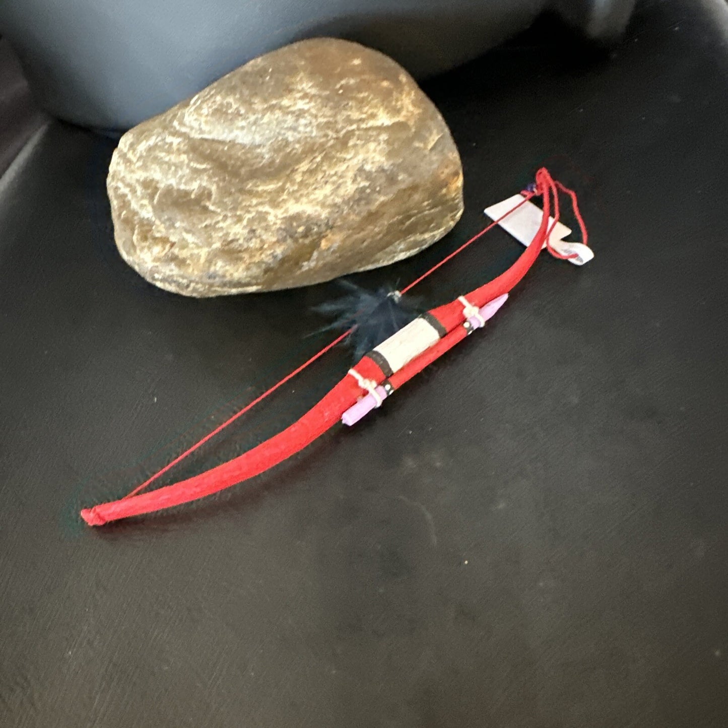 Red Bow Model 6.5" Car Charm Mirror Dangler 08889
