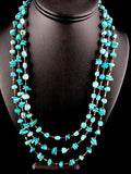 Nugget Turquoise Shell Necklace 3S | Sterling Silver | Authentic Native American Handmade | 10088