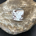 Men's Women's Wild Horse Turquoise Navajo Ring Sz 7 | Sterling Silver | Authentic Native American Handmade | 17346