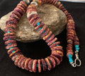 Purple Spiny Oyster Turquoise Navajo Necklace | Sterling Silver | Authentic Native American Handmade | 00119
