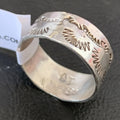 Women's Wide Band Navajo Ring Size 8.5 10972N | Sterling Silver | Authentic Native American Handmade