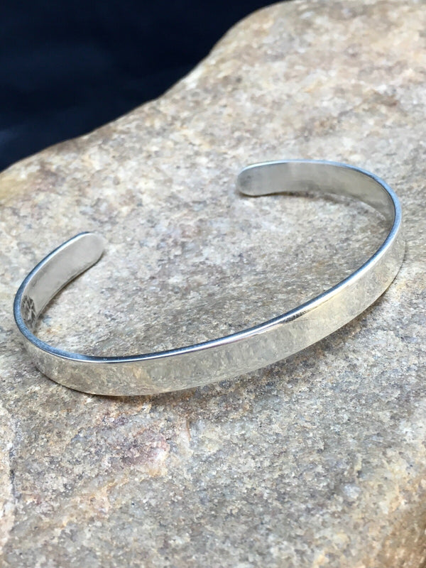 Handmade Band Bracelet Navajo | Sterling Silver | Authentic Native American Handmade | 08934