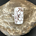 Men's Women's Wild Horse Turquoise Navajo Ring Sz 7 | Sterling Silver | Authentic Native American Handmade | 17343