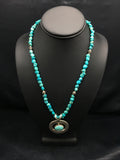 Turquoise Nugget Necklace Earring Bracelet | Sterling Silver | Authentic Native American Handmade | 3145
