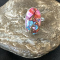 Blue Turquoise Spiny Oyster Southwestern Ring Size 11 | Sterling Silver | Authentic Native American Handmade | 18451