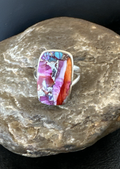 Blue Turquoise Spiny Oyster Southwestern Ring Size 9 | Sterling Silver | Authentic Native American Handmade | 18543