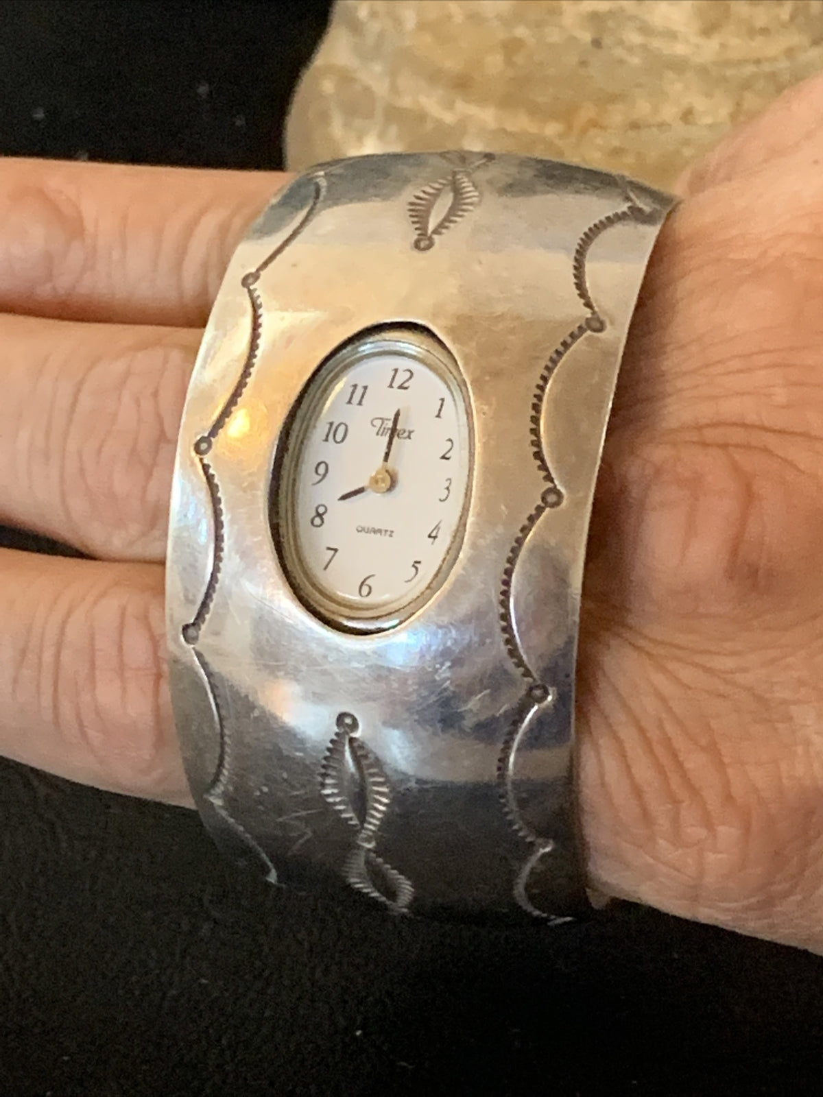 All Sterling Silver Southwestern Watch Tips Bracelet 01458
