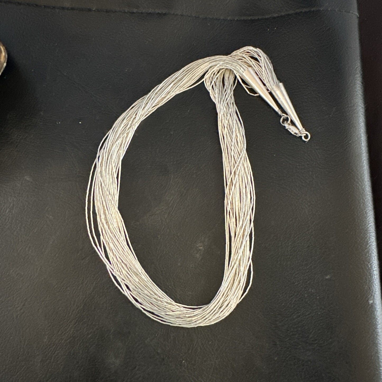 Silver Heishi Liquid All Sterling 30S Necklace 17" 17928