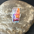 Blue Turquoise Spiny Oyster Southwestern Ring Size 5 | Sterling Silver | Authentic Native American Handmade | 18502