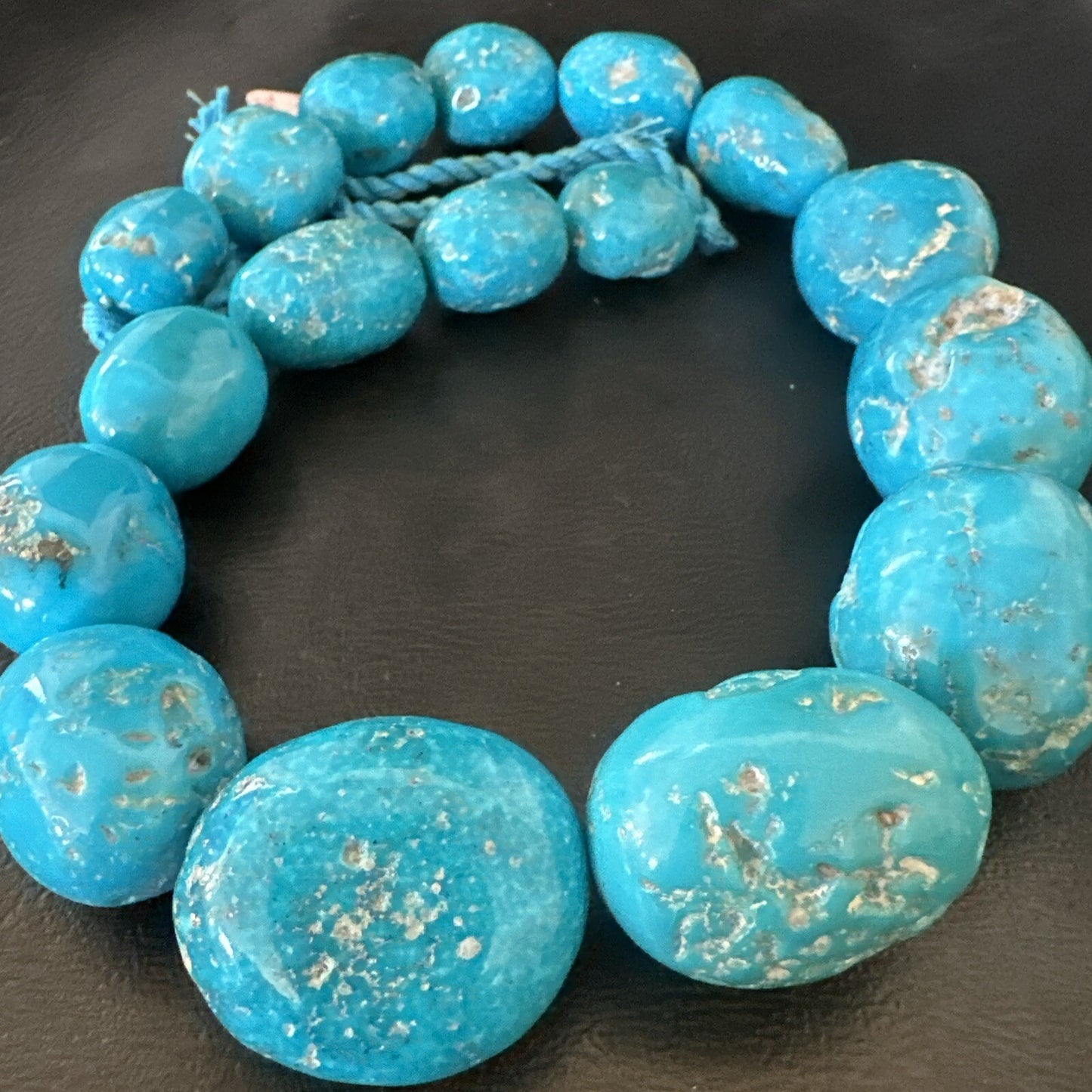 Collectors Authentic Blue Sleeping Beauty Graduated Turquoise 20” 18477